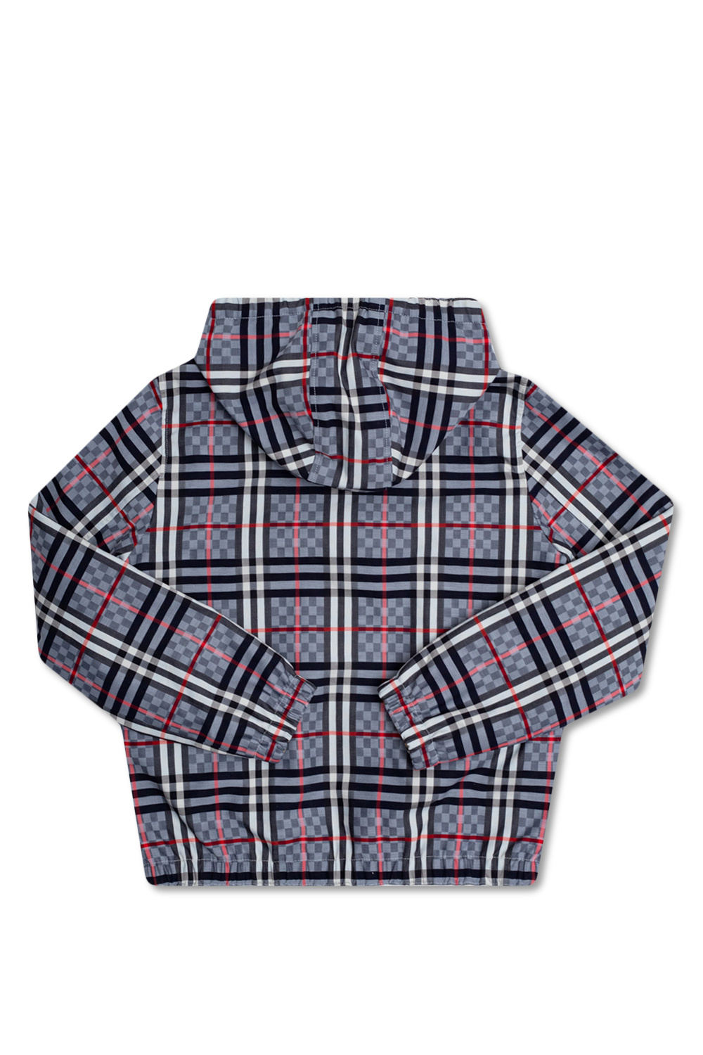 Navy blue 'Mackenzie' reversible hooded jacket Burberry Kids